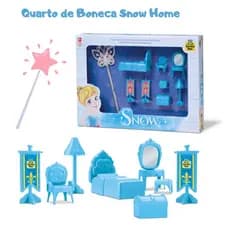 Snow Home Mini Quarto Magico de Princesa Para Casinha de Boneca Crianças Meninas Infantil Samba Toys