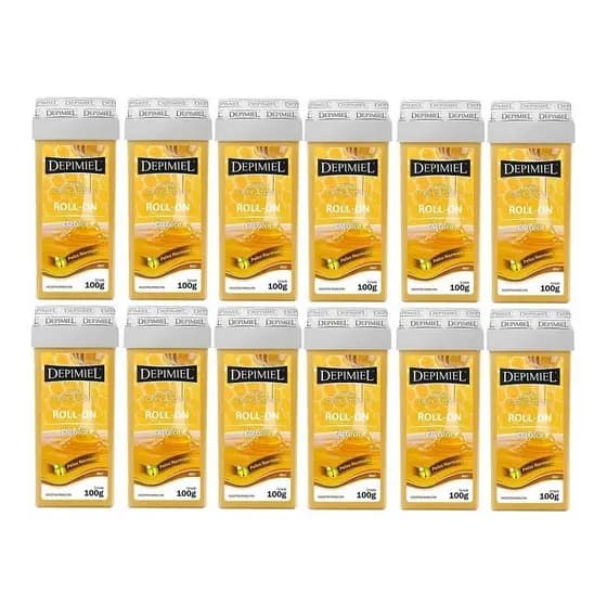 Kit 12 Refil Cera Depimiel Rollon Clássica 100g
