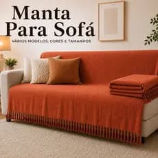 Manta Decorativa Premium Para Sofá 4,00M x 1,80M / 3,00M x 1,80 / 2,40 x 1,80 / 2,10 x 1,20 100% Algodão Vários Modelos
