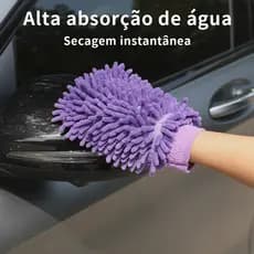 Luva Pano de Microfibra Multiuso Para Limpeza Veicular Carro
