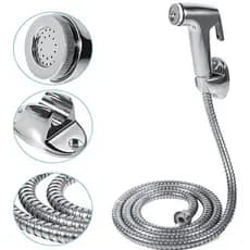 Ducha Higiênica Para Banheiro Completa Luxo Metal Inox Chuveirinho Combo 1.2M/1.5M