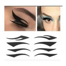 Delineador Adesivo Reutilizável 4 Pares Olhos Cartela Preto