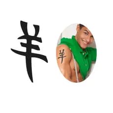 Tatuagem temporária simbolo japones guerreiro