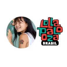 Tatuagem temporária Lollapalooza shows Brasil
