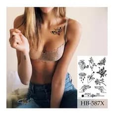 Kit Tatuagens Temporárias Preto E Branco 10 Desenhos