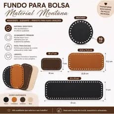 Fundo de Bolsa Artesanal Montana 2 Unidades para Bolsas de Crochê