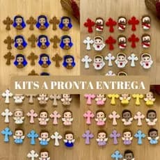 Kit Biscuit Rosário Religioso Pronta Entrega para Artesanato Lembrancinhas Comunhão Crisma Batizado