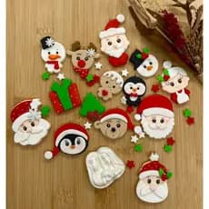 Pingente Biscuit Decorativo Natalino para Artesanato e Lembrancinhas