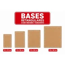 Bases Retangulares MDF  Cantos Quadrada Kit com 5 Peças para Crochê Decoração Bandejas Cestos Artesanato Vários Tamanhos