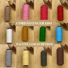 Cordão Encerado 10 Metros para Artesanato Pulseiras Colares Terços Macramê e Bijuterias