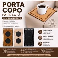 Porta Copos de Sofá Articulado em MDF para Crochê Sem Acabamento Base para Artesanato