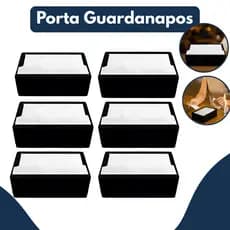 Kit 06 Porta Guardanapo Tv Mesa Lanchonete Bar Restaurante Modelo Horizontal