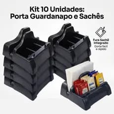 10 Porta Guardanapo Mesa Papel e Sachês C/ Furador Organizador Mesa Balcão Cantina Lanchonete Bares