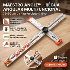 Régua Angular Multifuncional de Alta Precisão 35–60 cm - Maestro Angle™