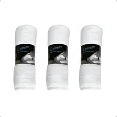 Super Pano De Chão Microfibra Kit 3 Unidades Panão Branco 80x50cm