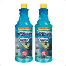 Kit 2 Limpa Porcelanatos 1l Duratto Concentrado Piso Cerâmica Rejunte Limpeza Profunda Brilho