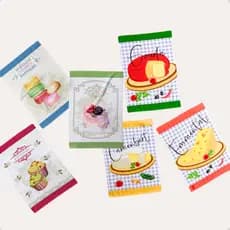 Kit 6 Unidades Pano de Prato Fiori Teka 46x65 Estampas Sortidas 100% Algodão Alta Absorção