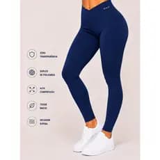Legging Fitness Feminina Cintura Alta – Cós Duplo, Confortável, Não Transparente,  Academia e Treino