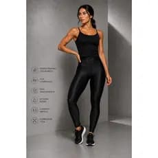 Conjunto Fitness Feminino Legging com Bolso Traseiro + Regata com Bojo  –  Academia, Conforto,Treino
