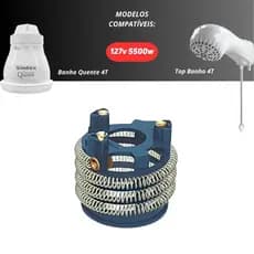 Resistência Chuveiro Elétrico Sintex 4T Banho Quente Top Banho 127v 5500W