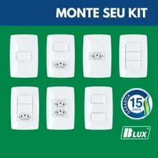 Tomadas e Interruptores Linha Finesse + B-lux Branca Blux