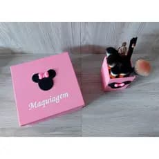 Porta maquiagem Minnie kit organizador mdf
