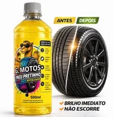 Baba de Camelo 500ml Pneu Pretinho Automotivo Brilho Imediato Linha G Motos