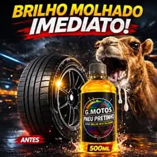 Baba de Camelo 500 ml Pneu Pretinho G Motos BRILHO EFEITO MOLHADO