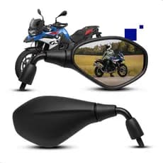 Par de Retrovisor Bmw F800 Haste Curta Rebaixada 90° Convexa Honda
