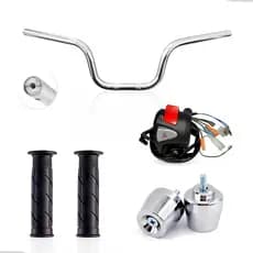 Kit Guidão Cg Cargo + Punho Cb 500 + Peso Pcx + Manopla Riscadinha