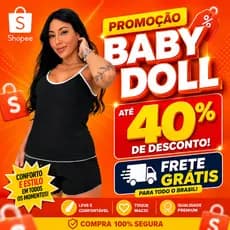 Baby Doll Feminino Canelado Para Dormir Conforto Alça Regulável Pijama Adulto Short