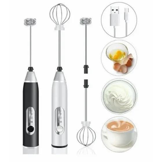 GUIANA  Batedor Misturador Mixer Elétrico para Bebidas Leite Café Clara de Ovo 2 em 1