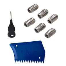 Kit 06 Parafuso Inox para Quilha Surf Chave de Quilha Expan's e Raspador Grande