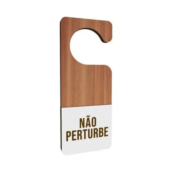 1 Placas Aviso Não Perturbe e Favor Arrumar De Porta Hotel Pousada Clinica 8x20 de MDF Resistente