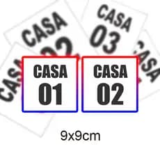 1 Unidades Placas Casa 1 A 10 5x5 1mm Para Residencias Condominios Entradas e Portoes
