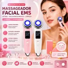 Massageador Facial EMS com Fototerapia LED e Lifting Facial Skincare Coreano