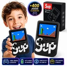 Mini Game Portátil Sup Game Box Plus – 400 Jogos Clássicos Retrô - Conecta na TV