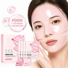 Máscara Facial Coreana Hidrogel - Skincare - Bio-Colágeno PDRN – Antirrugas, Firmadora e Hidratante