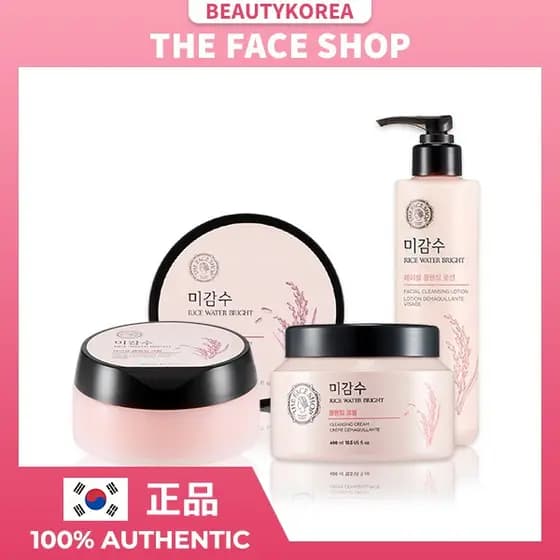 [THE FACE SHOP] RICE WATER BRIGHT MASSAGE CREAM,CLEANSING CREAM,CREME DE MASSAGEM, CREME DE LIMPEZA