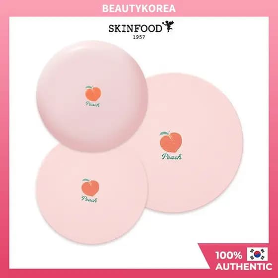 SKINFOOD Peach Cotton Multi Finish Powder 5g,15g ,Pó Multi Acabamento De Algodão Pêssego