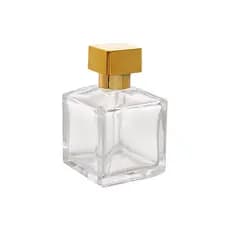 Frasco Perfume Vidro Premium Importado 100ml Luxo C/ Válvula Spray Tampa Dourada