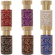 Kit Frasco Porta Perfume Árabe Gold 30ml Luxo Vidro Dourado Válvula Spray Tampa Rosca 15/400 Cores
