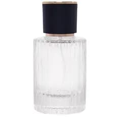 Frascos De Vidro Porta Perfumes Perfumistas Luxo Tampa Preta Valvula Spray Dourada 50ml