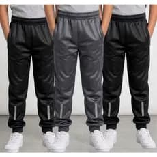 Kit 3 Calças Infantil Inverno Escolar Jogger Flanelada Juvenil Outono Inverno