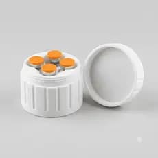 Estojo Porta Ampolas Premium Rígido com Rosca – Organizador Seguro e Resistente 4compartimentos.