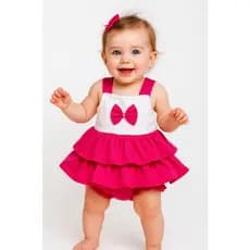 CONJUNTO INFANTIL FEMININO SAIA E BLUSA AZUL E ROSA TECIDO FOFINHO BEBE TAMANHO ÚNICO