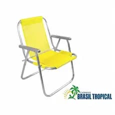 CADEIRA SENTAR TIPO 1  110KG BRASIL TROPICAL - CADEIRA DE PRAIA ALUMÍNIO (PESCA/CAMPING/PISCINA)