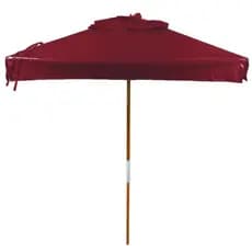 Ombrelone  Guarda Sol Central Quadrado 2x2m Madeira Bagum Impermeável Com Abas  Sol Piscina Jardim