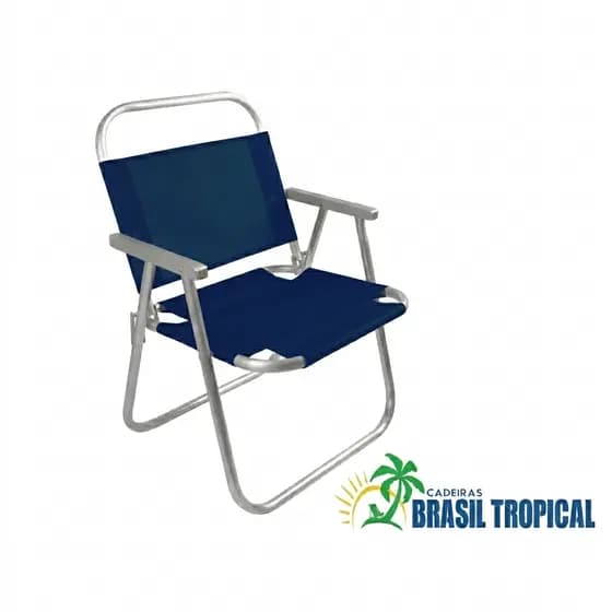 CADEIRA RIVIERA REFORÇADA 130KG  CADEIRA DE PRAIA ALUMÍNIO (PESCA/CAMPING/PISCINA)