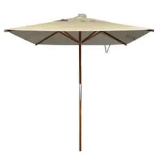 Ombrelone Guarda Sol Central Quadrado 2,0x2,0m - Madeira Lona Bagum